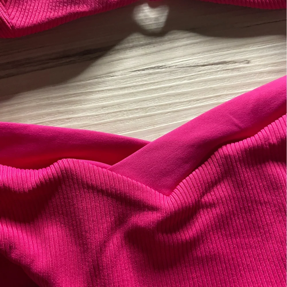 L*Space 🩷 Barbie Pink V-Neck Wire Helena Bikini Top | Cheeky Bottoms